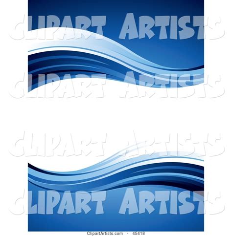 blank wavy white text box bordered  blue waves clipart  ta images