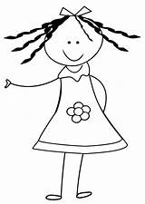 Girl Coloring Printable Pages sketch template