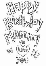 Birthday Coloring Mom Happy Mommy Pages Doodle Printable Colouring Print Kids Drawing Sheets Supercoloring Activity Via Paper Visit sketch template