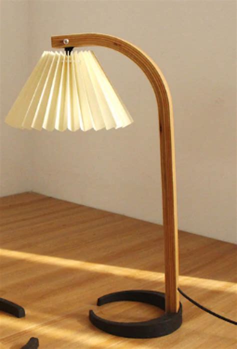 danish design lamp modern minimalist lamp pleated lamp etsy