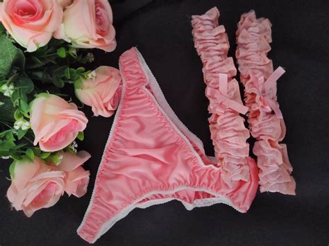 Sexy Panties Pink Silk Satin For Men Girl Woman Sexy Lingerie Etsy