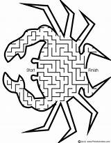 Crab Maze Coloring Mazes Labyrinthe Laberinto Hermit Doolhof Puzzle Printactivities Finish Atencion Seguimiento sketch template