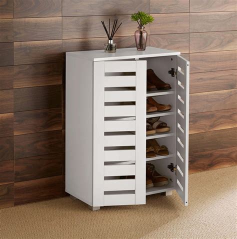 oslo  door white wooden shoe storage cabinet rack stand cupboard