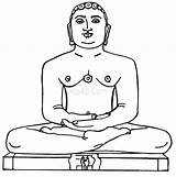 Clipart Mahavira Mahavir Mahaveer Swami Bhagwan Clipground Coloring sketch template