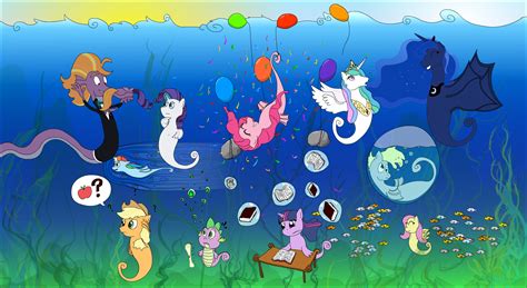 mlp seaponies group picture  ultrathehedgetoaster  deviantart