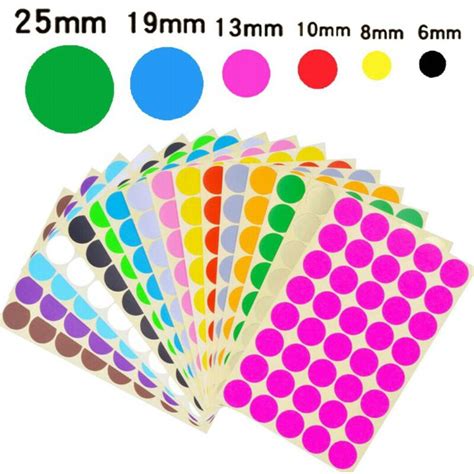 mmmmmm color sticker circle  color coded adhesive label dot