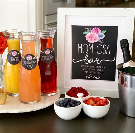 mom osa bara fun mimosa bar   baby shower  mothers day baby