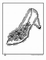Slipper Cinderella Woojr sketch template