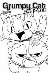 Grumpy Coloring Cat Designlooter Cov sketch template