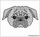Dog Pages Pug Coloring Doodle Illustration Online Holidays Year Color Coloringpagesonly sketch template