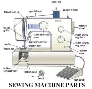 sewing machine parts  function  pictures