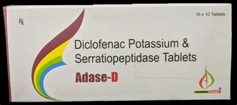 adase   rs strip diclofenac potassium serratiopeptidase tablet