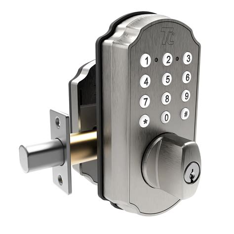 turbolock tl keyless door lock  keypad  voice prompts digital deadbolt smart lock