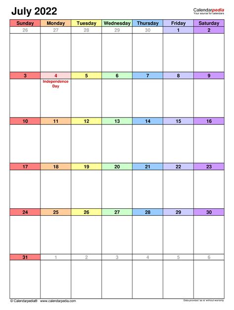 blank printable calendar july   calendar printable