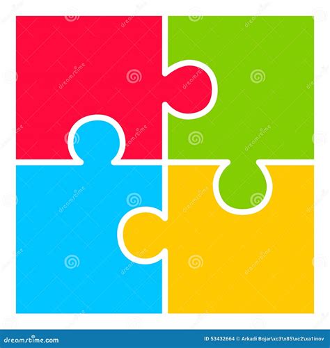 part puzzle diagram stock vector image