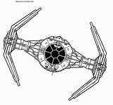 Fighter Tie Wars Star Para Colorear Vader Darth Dibujos Template sketch template
