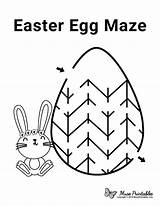 Easter Maze Egg Mazes Printable Easy sketch template