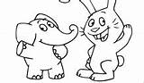 Elefant Maus Hase Elefanten Malvorlage Malvorlagen Sendung Ausmalen Ausmalbild Hampelmann Lavendel Fensterbilder Kindern Kika Besuchen Coloring Hasen sketch template