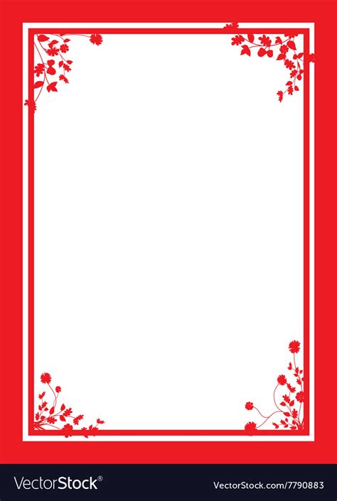 red floral corners background royalty  vector image