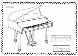 Trace Musical Instruments Piano Keyboard Instrument Contains Teacherspayteachers Form Pdf  Pages sketch template