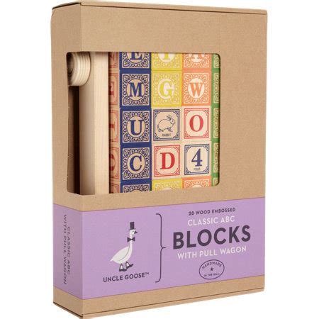 uncle goose classic abc blocks  wagon building blocks