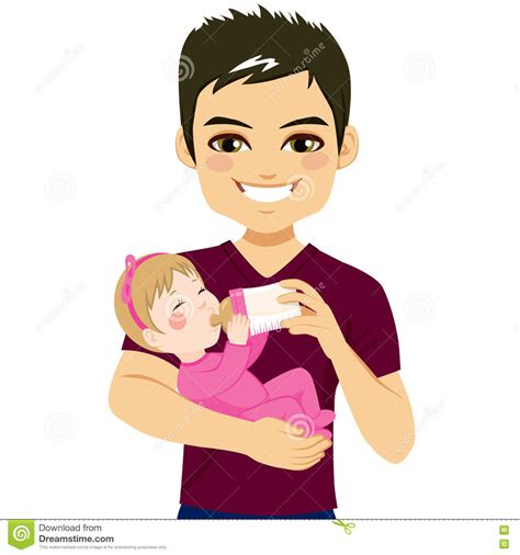 father happy feeding daughter stock vector illustration of father male 73313111