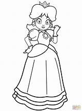 Daisy Princess Coloring Pages Peach Mario Super Choose Board Luigi Print Kids sketch template