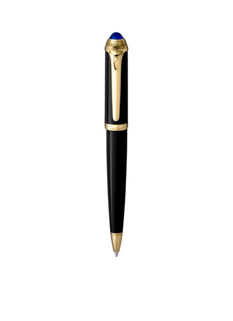 cartier stylo bille  de cartier composite avec finition doree st noir de bijenkorf