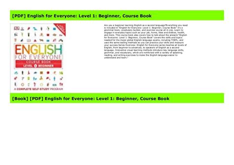 english   level  beginner  book