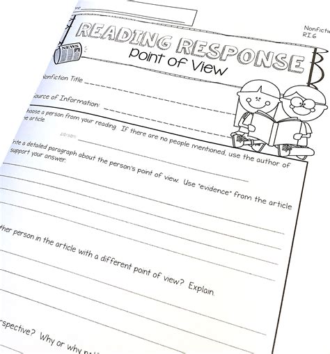 reading response notebook rockin resources