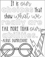 Potter Harry Coloring Sheets Quote Pages Quotes Inspirational Adult Teacherspayteachers sketch template