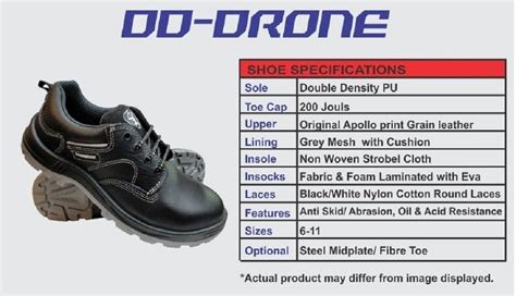 street cobbler black dd drone pu safety shoes  construction size    rs   delhi