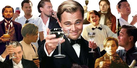 Leonardo Dicaprio Celebrating Oscar Win Leonardo Dicaprio Toasting Photos