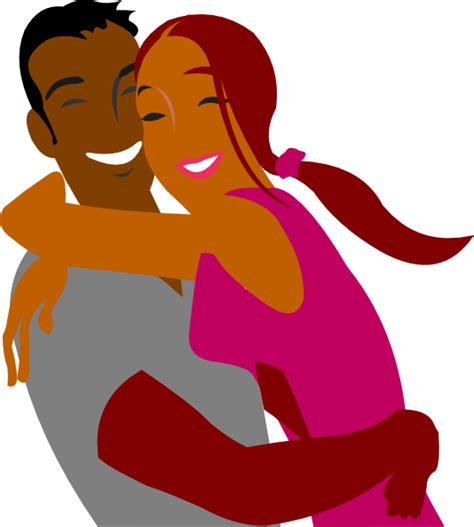 Black Couple Hugging Clip Art At Vector Clip