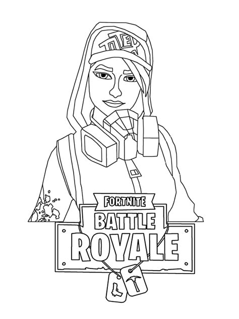 coloring fortnite battle royale logo logodix