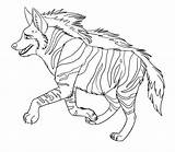 Hyena Coloring Animal Amazing sketch template
