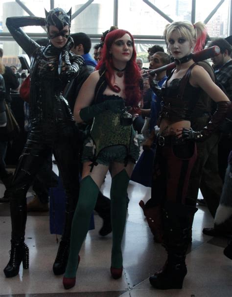 catwoman poison ivy harley quinn nycc 2012 by spideyville on deviantart