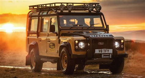 land rover classic unveils limited run  defender works  trophy carscoops