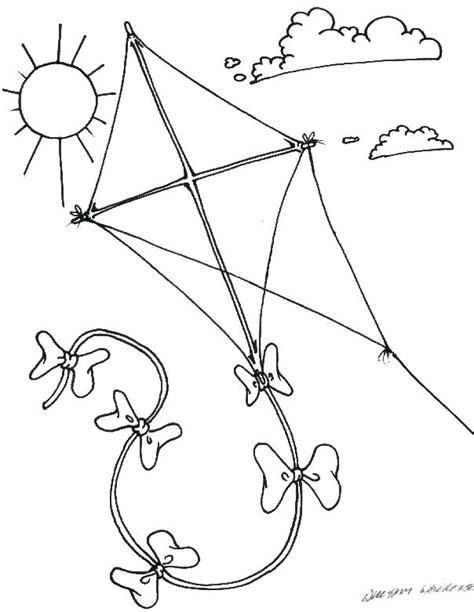 kite flying coloring pages  getdrawings