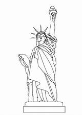 Liberty Pages Coloring Print Statue Getcolorings Lady sketch template