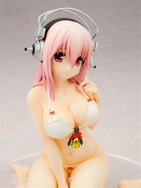 crunchyroll christmas comes early for super sonico swimsuit santa figure