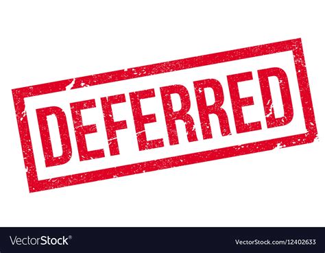 deferred rubber stamp royalty  vector image