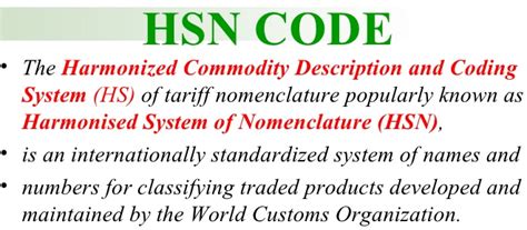 harmonized system  nomenclature hsn  india tax heal