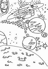 Colorir Planets Desenhos Asteroides Aliens Comet Meteor Corpos Template Outros sketch template