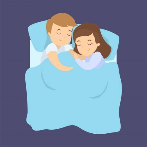 Dibujos Parejas Durmiendo Juntos Pareja Joven Esposos