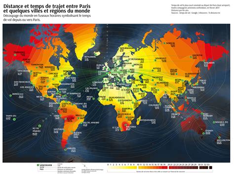 infographie temps de vol depuis paris behance behance