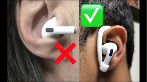 airpods stay   ear  running airpods pro  airpods life hack youtube