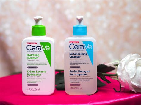 cerave hydrating cleanser  cerave sa smoothing cleanser review