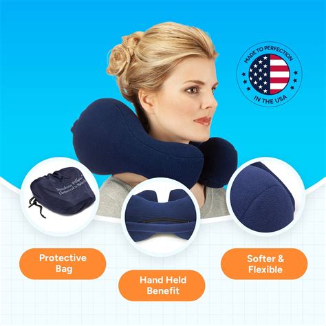 Award Winning Travel Neck Pillow Medium Blue – Sunnybay