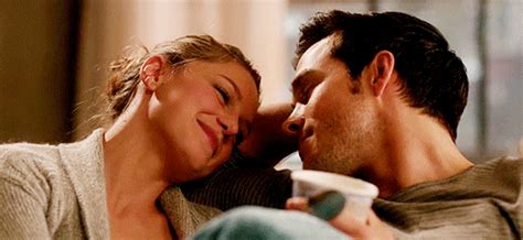 Kara And Mon El Kissing On The Couch Is Just Too Cute